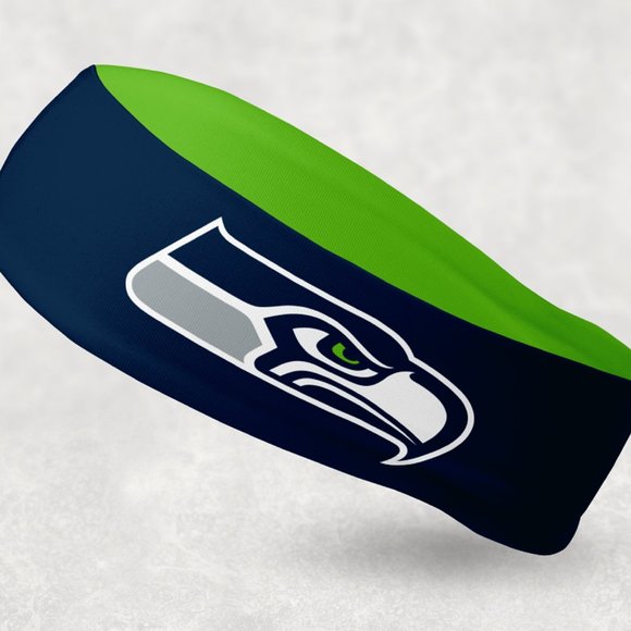 2 Pack - NEW - Reversible Seattle Seahawks Headband - Picture 1 of 2